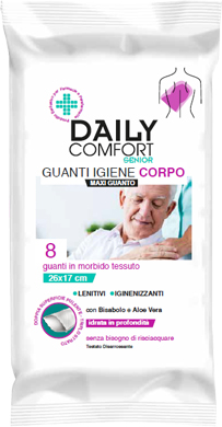 DAILY COMFORT SENIOR GUANTO DETERGENTE 8 PEZZI - Farmaciapacini.it