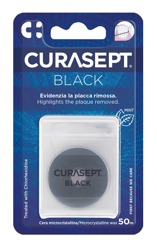 CURASEPT FLOSS CERATO NERO CLOREXIDINA - Farmaciapacini.it