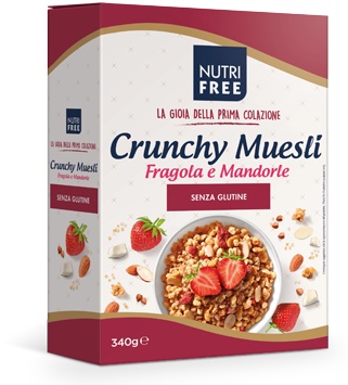 NUTRIFREE CRUNCHY MIX FRAGOLE E MANDORLE 340 G - Farmaciapacini.it