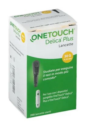 LANCETTE PUNGIDITO ONETOUCH DELICA PLUS 200 PEZZI - Farmaciapacini.it