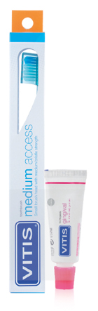 VITIS SPAZZOLINO MEDIUM ACCESS + VITIS DENTRIFRICIO GINGIVAL 15 ML - Farmaciapacini.it