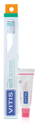 VITIS SPAZZOLINO SOFT ACCESS + DENTIFRICIO GINGIVAL 15 ML - Farmaciapacini.it