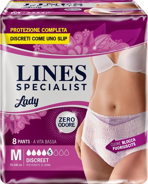 LINES SPECIALIST PANTS DISCREET M FARMA 8 PEZZI - Farmaciapacini.it
