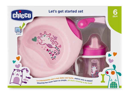 CHICCO SET PAPPA 6M+ ROSA CON CUCCHIAIO ROSA - Farmaciapacini.it