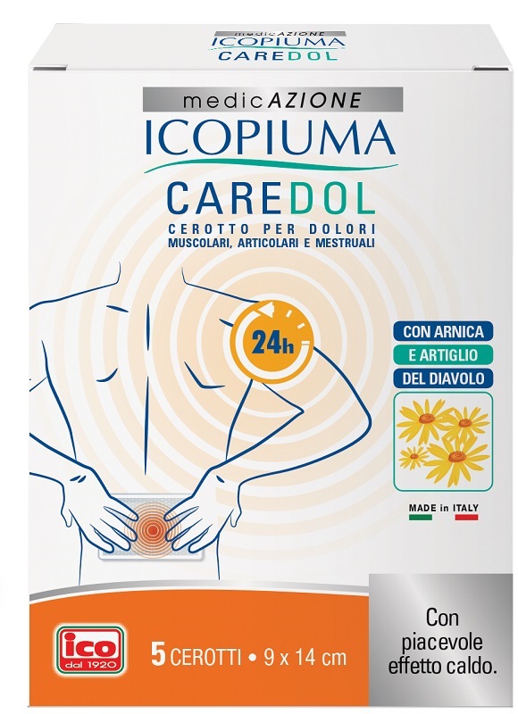 ICOPIUMA CAREDOL CEROTTO DOL RETTANGOLARE 5 PEZZI - Farmaciapacini.it