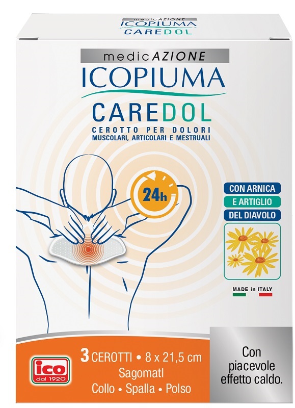 ICOPIUMA CAREDOL CEROTTO DOL COLLO-SPALLA-POLSO 3 PEZZI - Farmaciapacini.it