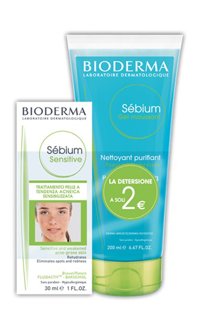 SEBIUM SENSITIVE 40 ML + SEBIUM GEL MOUSSANT 200ML + 2 EURO - Farmaciapacini.it