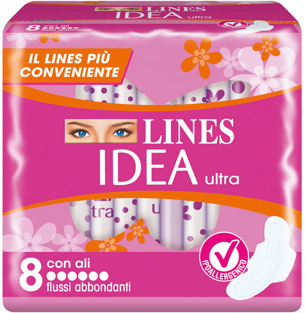 IDEA ULTRA ASSORBENTE FLUSSI ABBONDANTI CON ALI 8 PEZZI - Farmaciapacini.it
