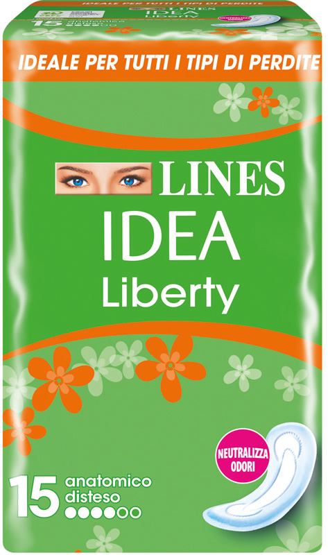 LINES IDEA ASSORBENTE LIBERTY ANATOMICO 15 PEZZI - Farmaciapacini.it