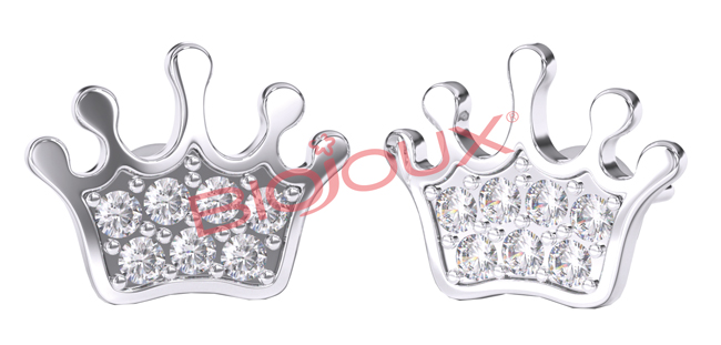 ORECCHINO STERILE BJT705 STS BABY CROWN - Farmaciapacini.it