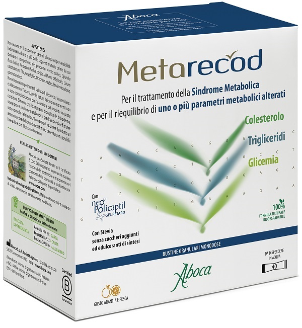METARECOD 40 BUSTINE GRANULARI X 2,5G GUSTO ARANCIA E PESCA - Farmaciapacini.it