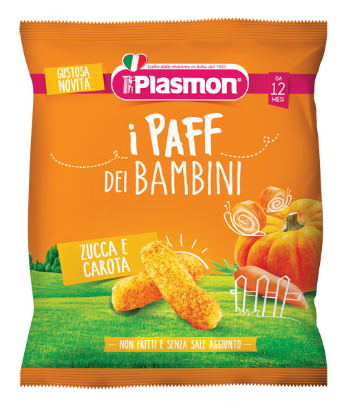 PLASMON DRY SNACK PAFF ZUCCA CAROTE 15 G - Farmaciapacini.it