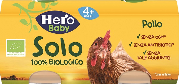 HERO SOLO OMOGENEIZZATO POLLO 100% BIO 2X80G - Farmaciapacini.it