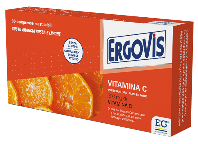 ERGOVIS VITAMINA C 500MG 30 COMPRESSE MASTICABILI - Farmaciapacini.it