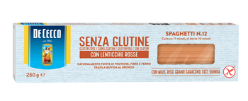 DE CECCO SPAGHETTI N12 LENTICCHIE ROSSE 250 G - Farmaciapacini.it