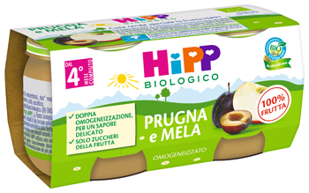 HIPP BIO OMOGENEIZZATO PRUGNA E MELA 2 X 80 G - Farmaciapacini.it