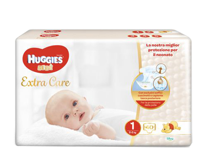 HUGGIES EXTRA CARE GRANDE 1 40 PEZZI - Farmaciapacini.it