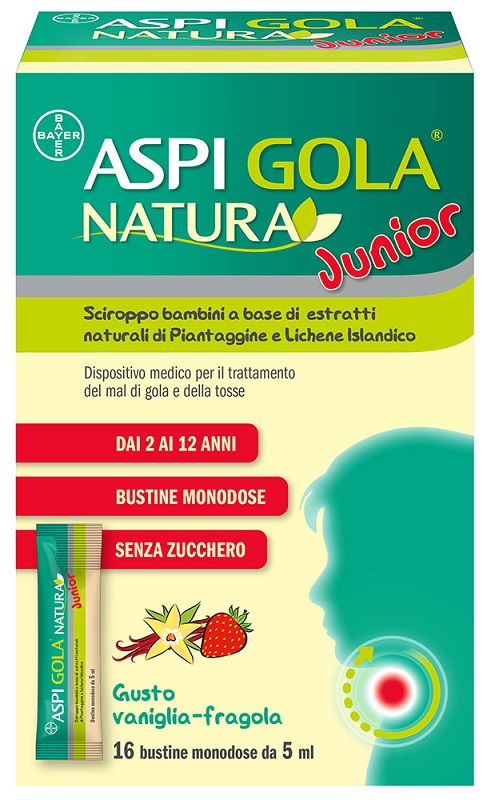 ASPI GOLA NATURA JUNIOR 16 BUSTINE MONODOSE DA 5 ML - Farmaciapacini.it