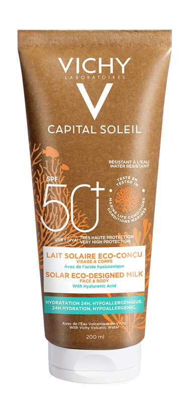 CAPITAL SOLEIL LATTE SOLARE ECO-SOSTENIBILE SPF50+ 200 ML - Farmaciapacini.it