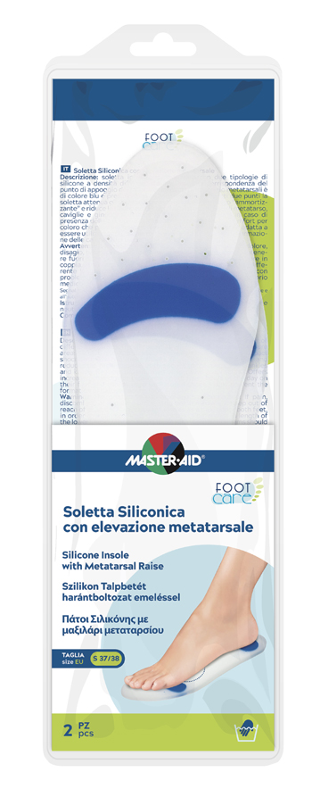 MASTER-AID FOOT CARE SOLETTA SILICONICA SMALL 37-38 EU ELEV METATARSO - Farmaciapacini.it