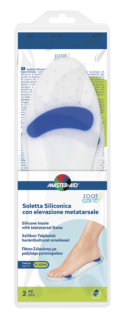 MASTER-AID FOOT CARE SOLETTA SILICONICA XL 43-44 EU ELEV METATARSO - Farmaciapacini.it