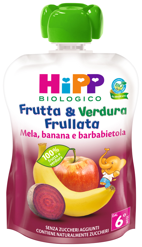 HIPP BIO FRUTTA & VERDURA MELA BANANA BARBABIETOLA 90 G - Farmaciapacini.it