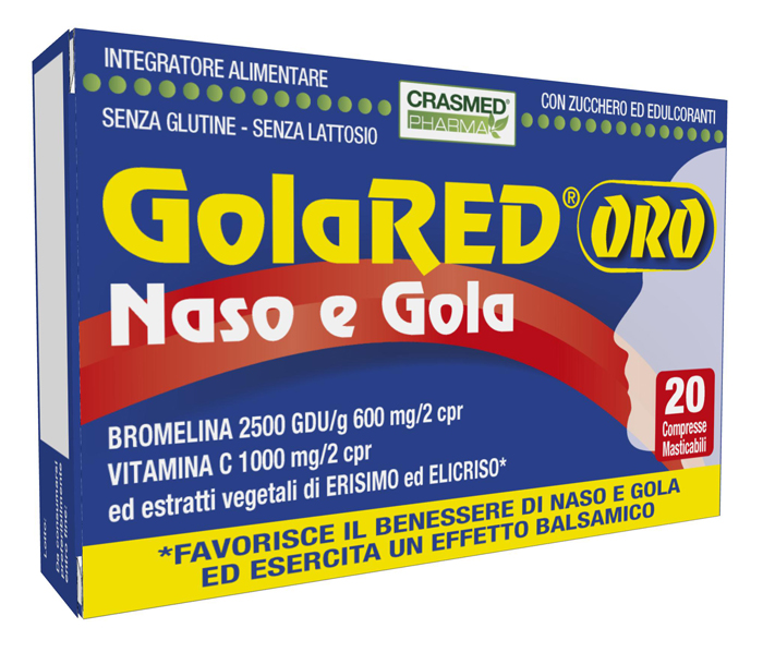 GOLARED ORO NASO E GOLA 20 COMPRESSE MASTICABILI - Farmaciapacini.it