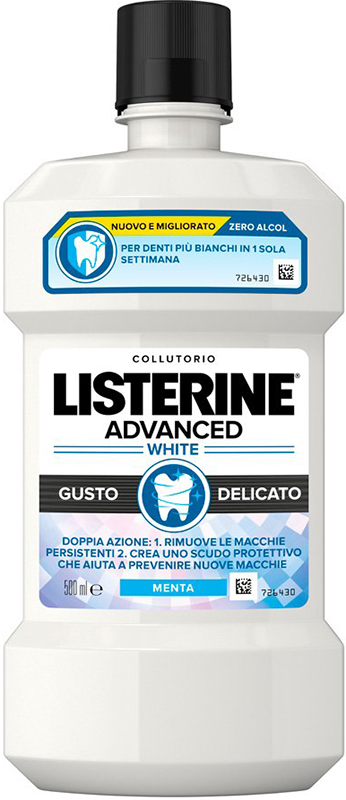 LISTERINE ADVANCED WHITE 500 ML GUSTO DELICATO - Farmaciapacini.it