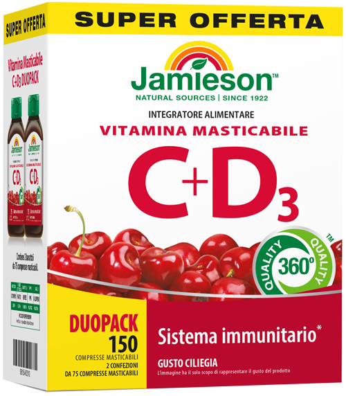 JAMIESON DUOPACK VITAMINA C+D 150 COMPRESSE - Farmaciapacini.it