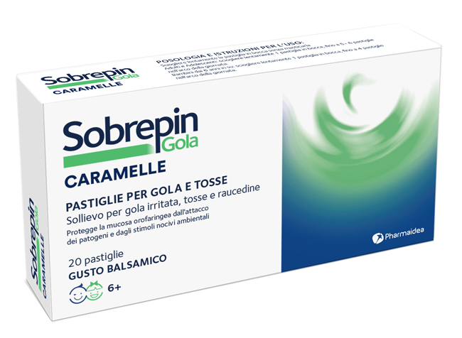 SOBREPIN GOLA CARAMELLE 20 PASTIGLIE GUSTO BALSAMICO - Farmaciapacini.it