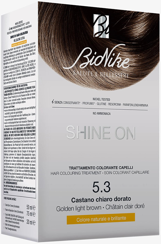 SHINE ON CASTANO CHIARO DORATO 5,3 FLACONE 75 ML + TUBO 50 ML - Farmaciapacini.it
