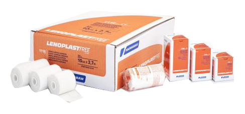 FARMABAN LENOPLAST FREE 10CMX2,7M 4,5 M IN TENSIONE BENDA ADESIVA ELASTICA LATEX FREE SCATOLA SINGOLA - Farmaciapacini.it