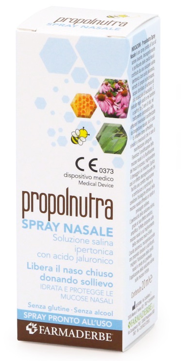 PROPOLNUTRA SPRAY NASALE SOLUZIONE SALINA IPERTONICA CON ACIDO IALURONICO 20 ML - Farmaciapacini.it