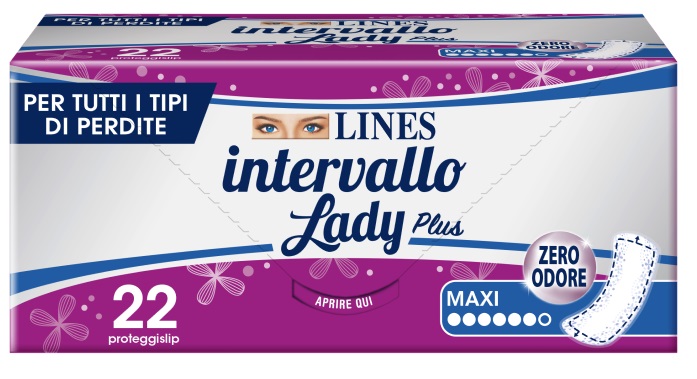 PROTEGGISLIP LINES INTERVALLO LADY PLUS MAXI 22 PEZZI - Farmaciapacini.it