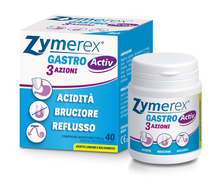 ZYMEREX GASTRO ACTIV 3 AZIONI 40 COMPRESSE MASTICABILI - Farmaciapacini.it
