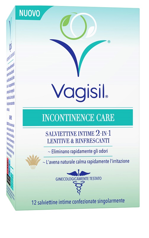 VAGISIL INCONTINENCE CARE SALVIETTINE INTIME 2IN1 LENITIVE & RINFRESCANTI 12 PEZZI - Farmaciapacini.it
