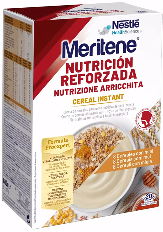 MERITENE CEREAL INSTANT 8 CEREALI E MIELE 2 PEZZI DA 300 G - Farmaciapacini.it
