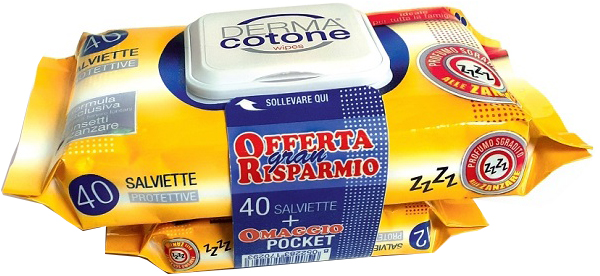 DERMACOTONE SALVIETTA ANTIZANZARE 40 + 12 PEZZI - Farmaciapacini.it