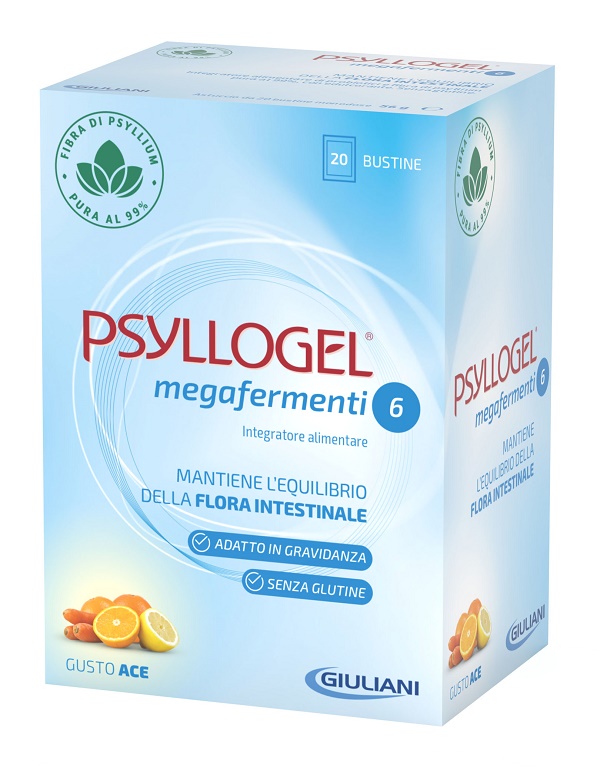 PSYLLOGEL MEGAFERMENTI 6 GUSTO ACE 20 BUSTINE - Farmaciapacini.it