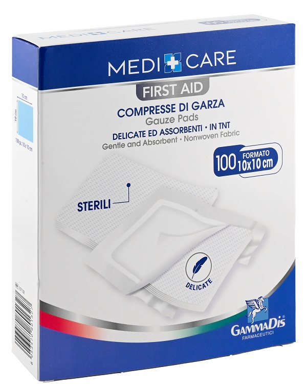 GARZA MEDICARE TNT 10X10 CM 100 PEZZI - Farmaciapacini.it