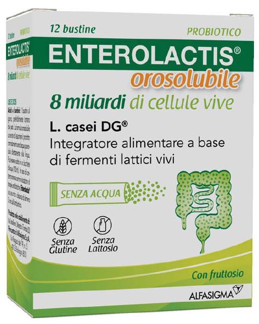 ENTEROLACTIS OROSOLUBILE 12 BUSTINE 8 MILIARDI DI CELLULE VIVE - Farmaciapacini.it