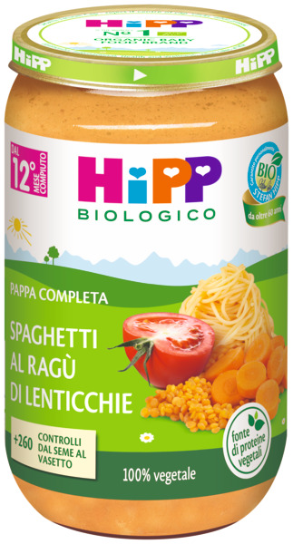 HIPP SPAGHETTI RAGU' DI LENTICCHIE 250 G - Farmaciapacini.it