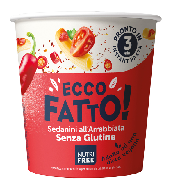 NUTRIFREE ECCO FATTO SEDANINI ALL'ARRABBIATA 70 G - Farmaciapacini.it
