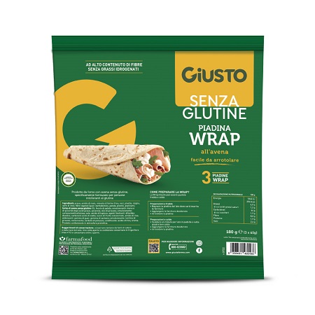 GIUSTO SENZA GLUTINE WRAP CON AVENA 3 PEZZI DA 60 G - Farmaciapacini.it