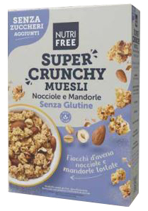 NUTRIFREE SUPER CRUNCHY MUESLI NOCCIOLE E MANDORLE SENZA ZUCCHERI AGGIUNTI 300 G - Farmaciapacini.it