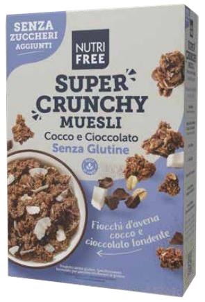 NUTRIFREE SUPER CRUNCHY MUESLI COCCO E CIOCCOLATO SENZA ZUCCHERI AGGIUNTI 300 G - Farmaciapacini.it