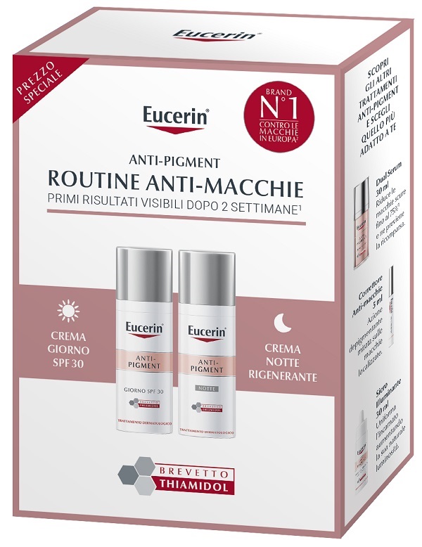 EUCERIN ANTI-PIGMENT ROUTINE ANTI-MACCHIE 1 CREMA GIORNO SPF30 50 ML + 1 CREMA NOTTE RIGENERANTE 50 ML - Farmaciapacini.it