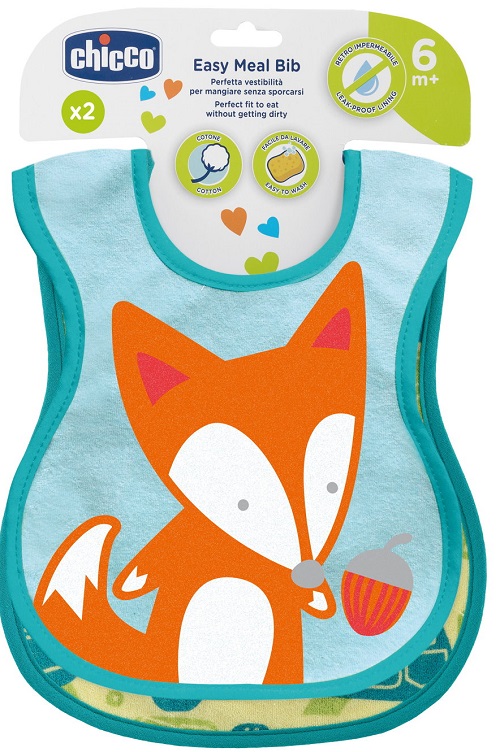 CHICCO BAVAGLINE 6M+ NEUTRE 2 PEZZI - Farmaciapacini.it