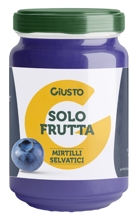 GIUSTO SOLO FRUTTA CONFETTURA MIRTILLI SELVATICI 220 G - Farmaciapacini.it